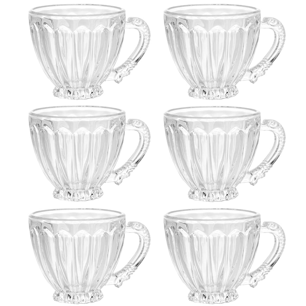 Jogo De 6 Xícaras Para Chá 200ml Cristal Imperial Lyor