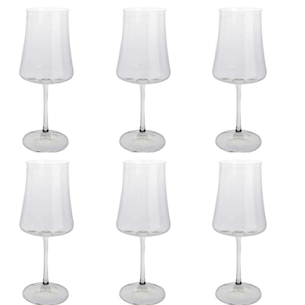 Jogo 6 Taças Para Vinho Em Cristal 460ml Xtra Bohemia