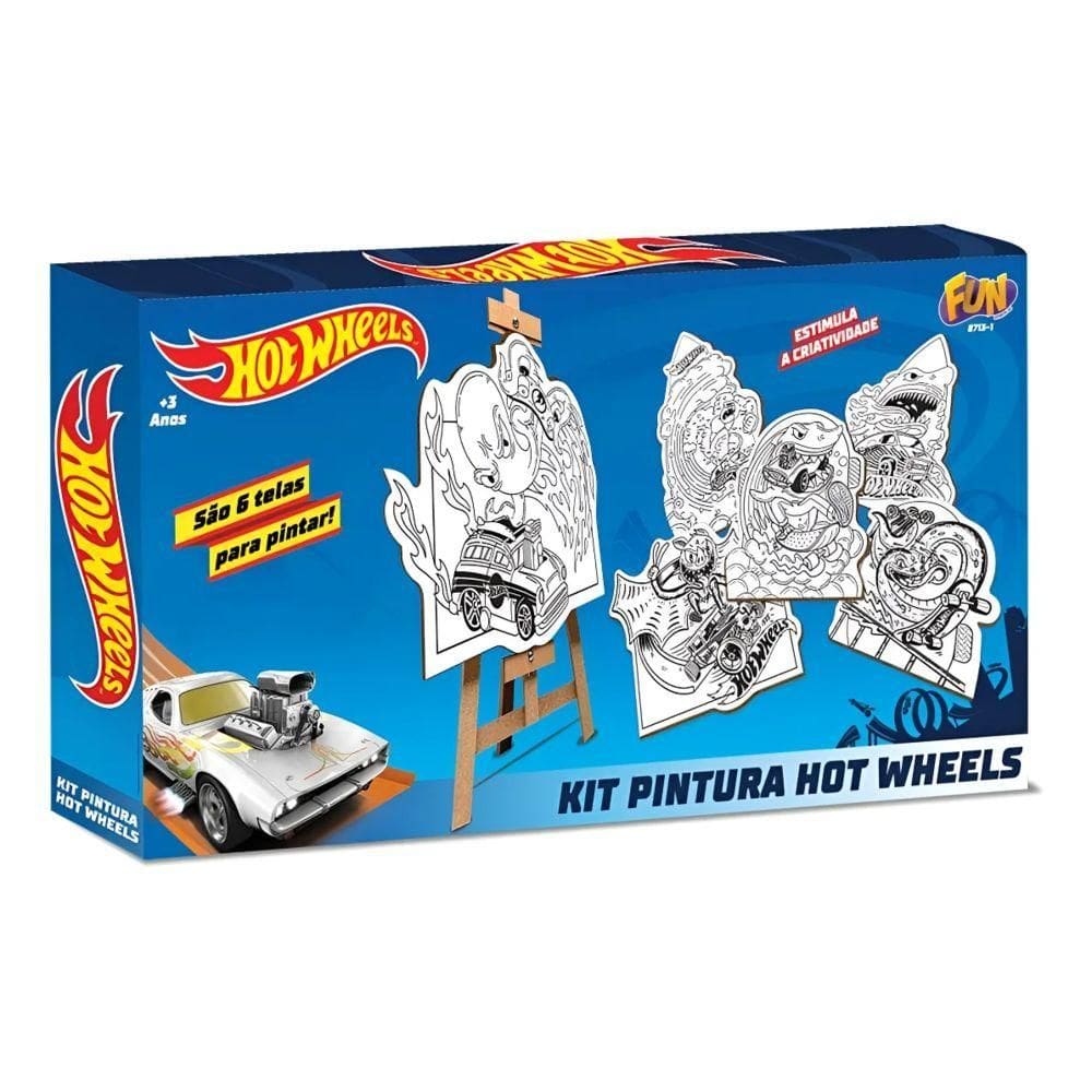 Kit de Pintura da Hot Wheels com 6 Telas F0057-1 - Mattel
