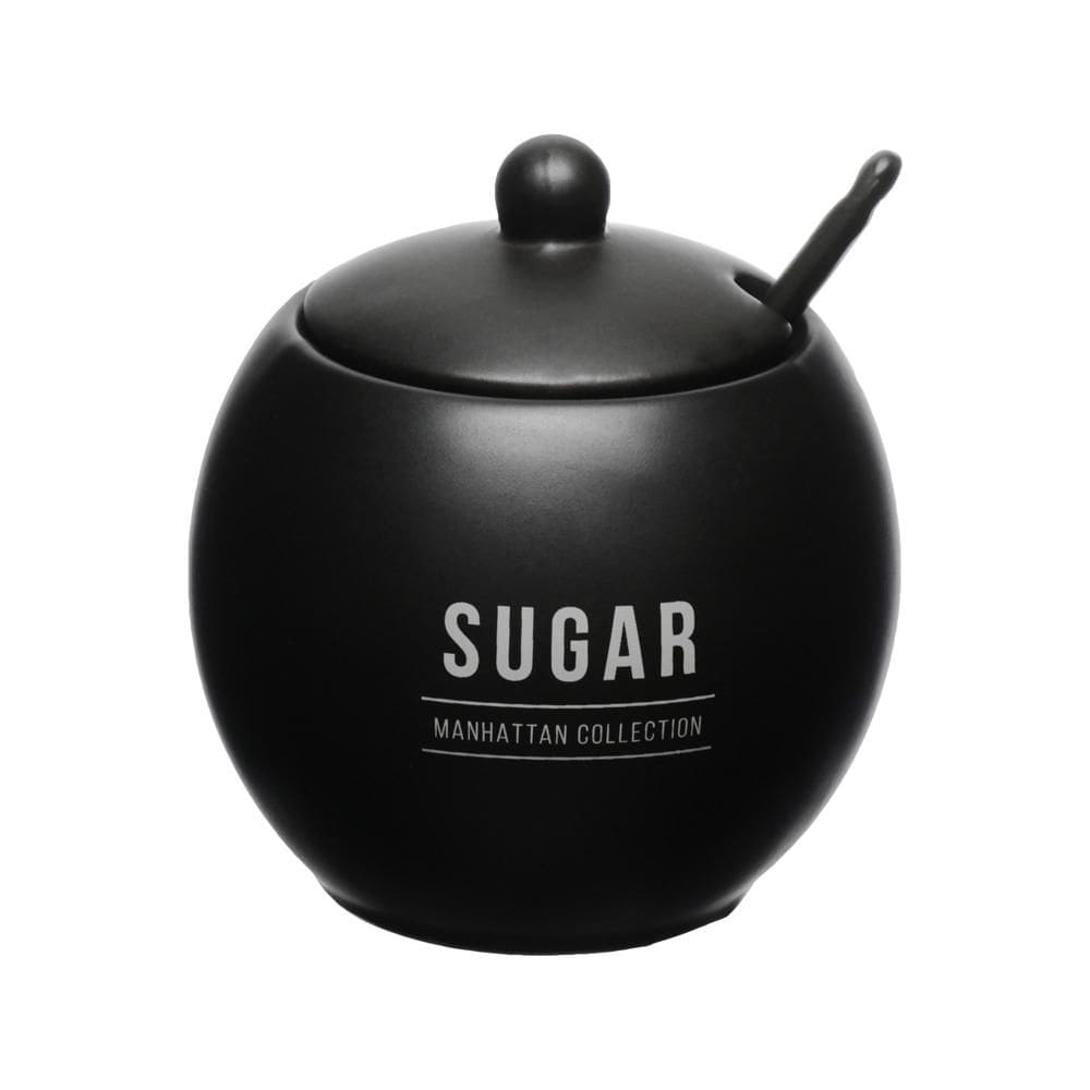 Açucareiro Em Porcelana 350ml Preto Manhattan Hauskraft