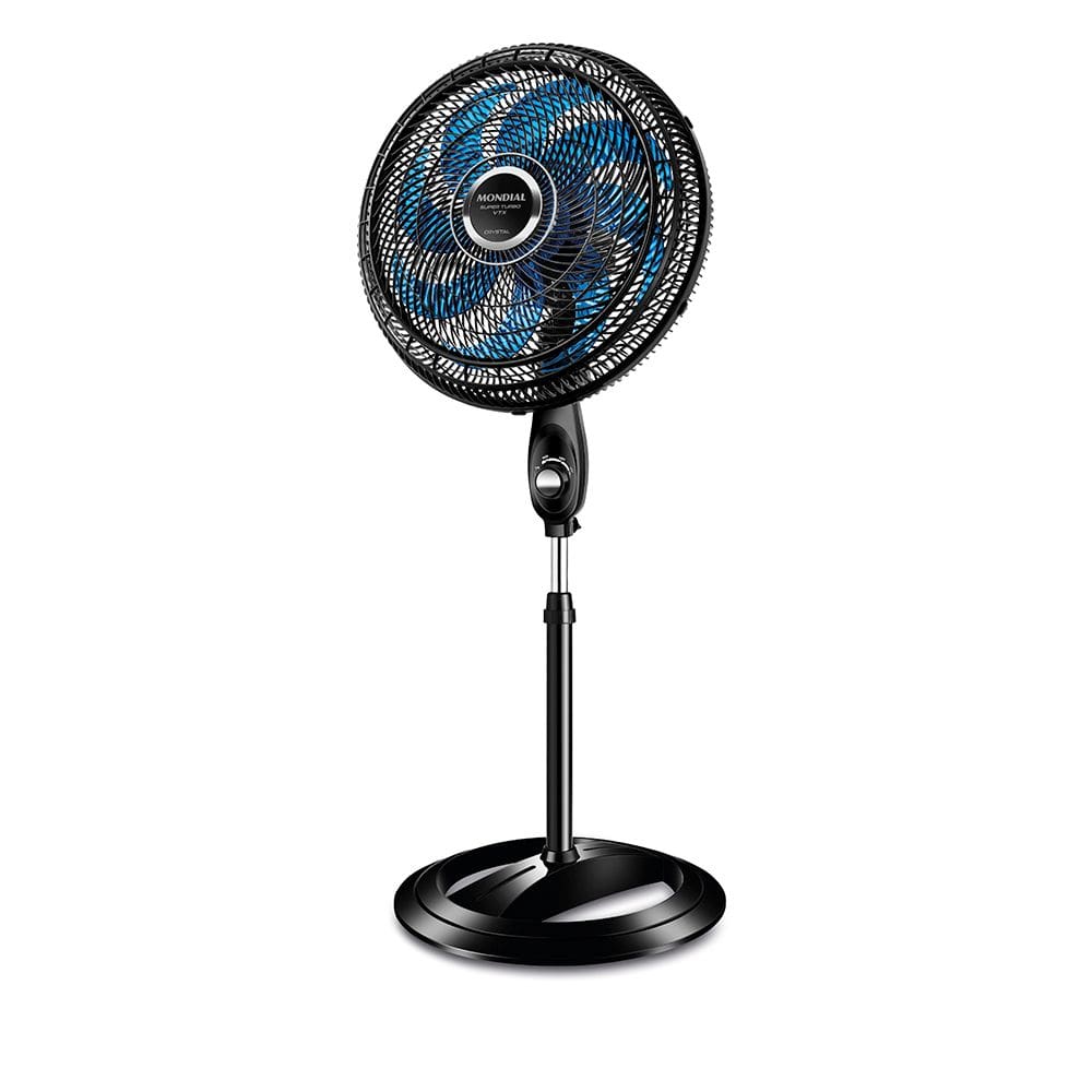 Ventilador de Coluna Mondial 40cm Super Turbo 8 Pás VTX-40C-CRYSTAL Preto/Azul 127V