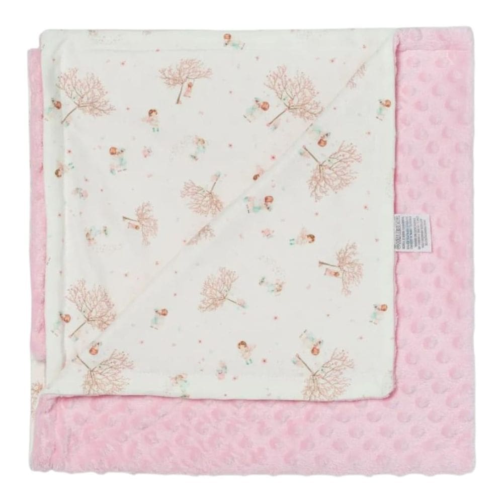 Cobertor Bebê Fleece 3D Fun Cerejeira Rosa - Hug