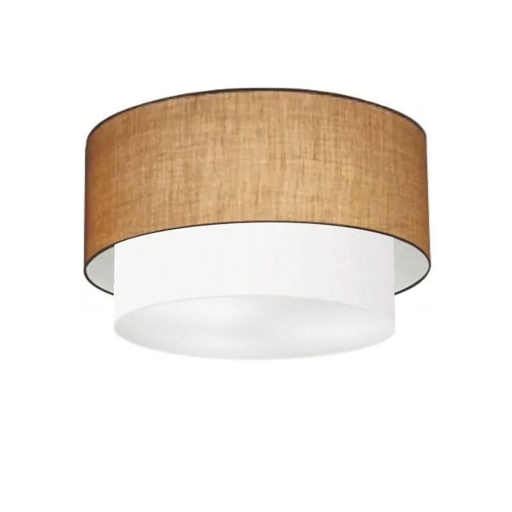 Plafon Para Corredor Cilíndrico Sc-3045 Cúpula Cor Palha Branco