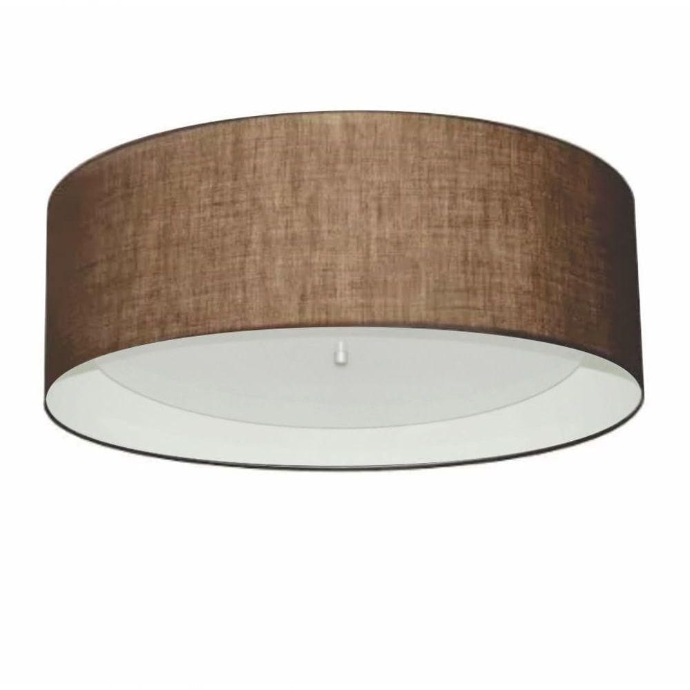 Plafon Para Quarto Cilíndrico Sq-3008 Cúpula Cor Café Branco