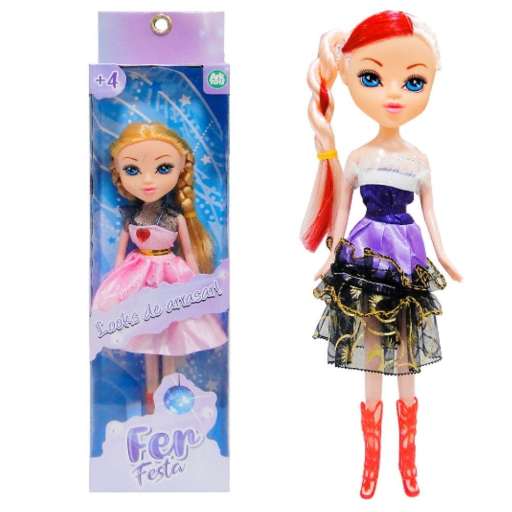 Boneca Fer Festa Fashion - Look Fashion de Arrasar | Ark Toys | Presente Perfeito para Meninas - PANAMI