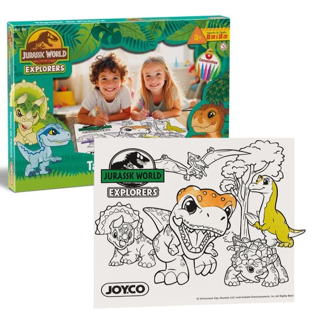 Tapete De Colorir Jurassic Word Lavável Mágico Para Crianças