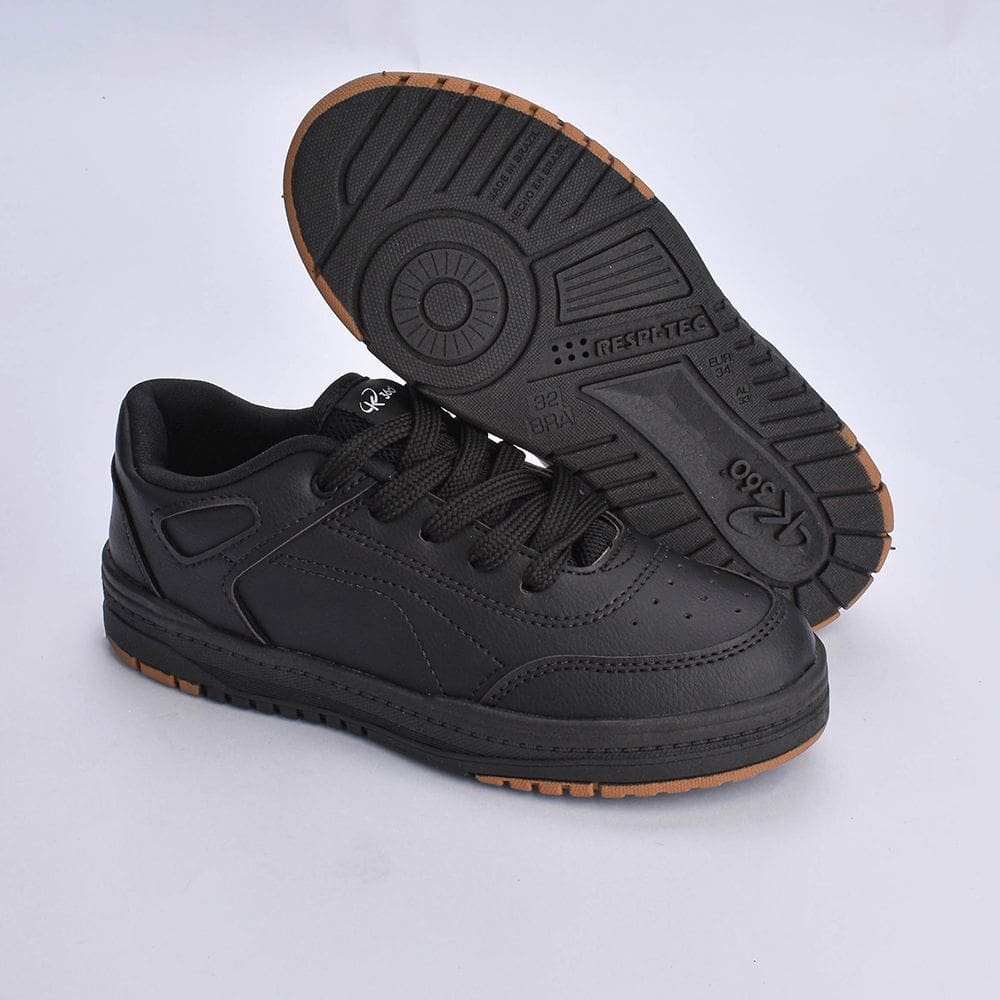 TÊNIS K360 ESTILO RESPITEC PRETO/CARAMELO Kidy