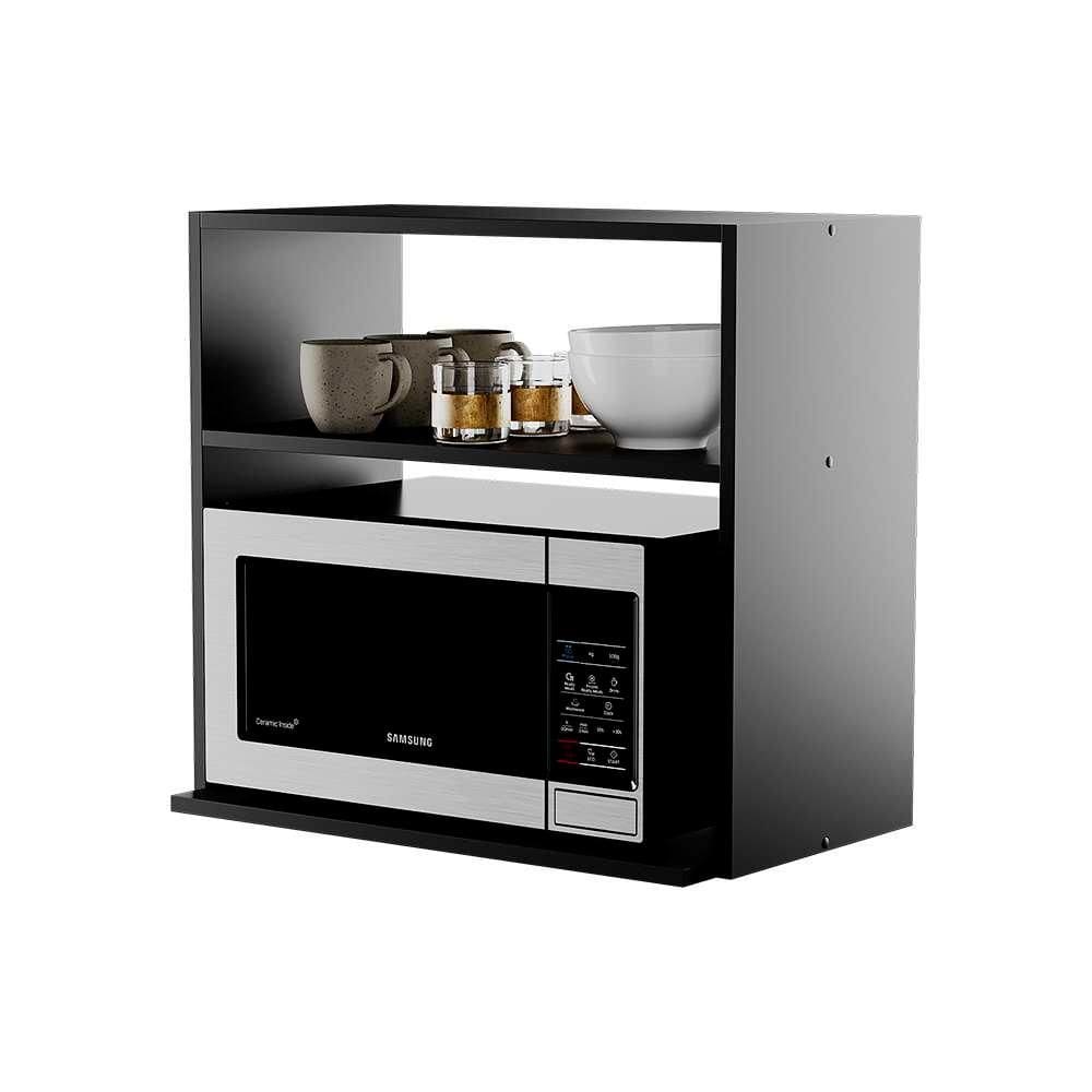 Suporte Nicho Aereo para Microondas Forno Elétrico Preto
