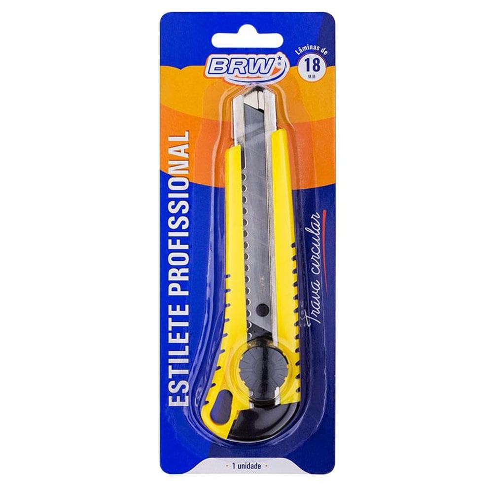 Estilete largo profissional trava giratoria 18mm ES1802 BRW