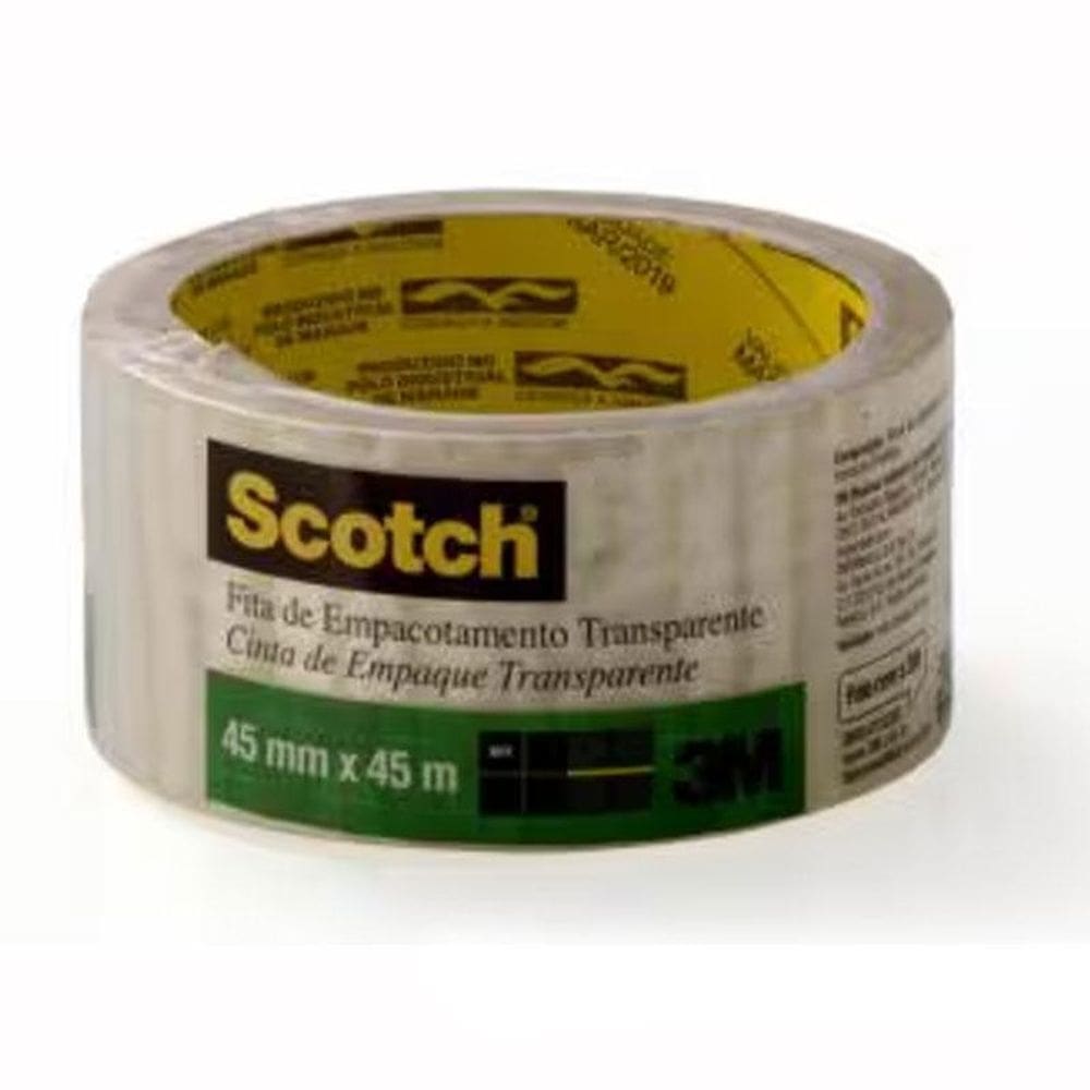 Fita p/ embalagem transparente 45mm x 45m 5802 3M