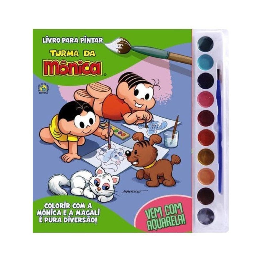 Turma Da Mônica Livro Para Pintar Com Aquarela