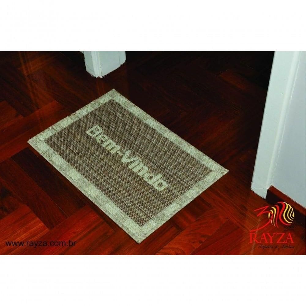 Mini Capacho Sisal Look Bem Vindo 001 Castor 040x060 Cm