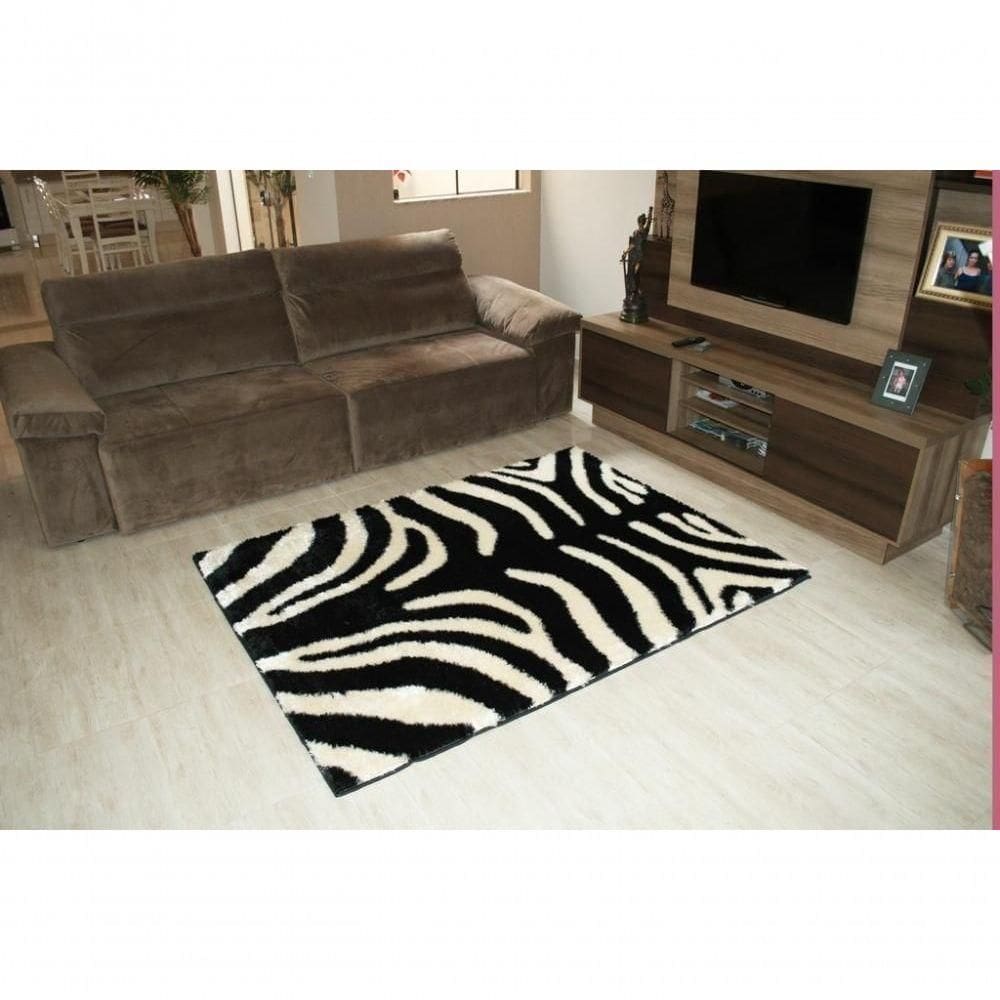 Passadeira Life Spirit Shaggy 50mm Siberiano B&w 066x230 Cm