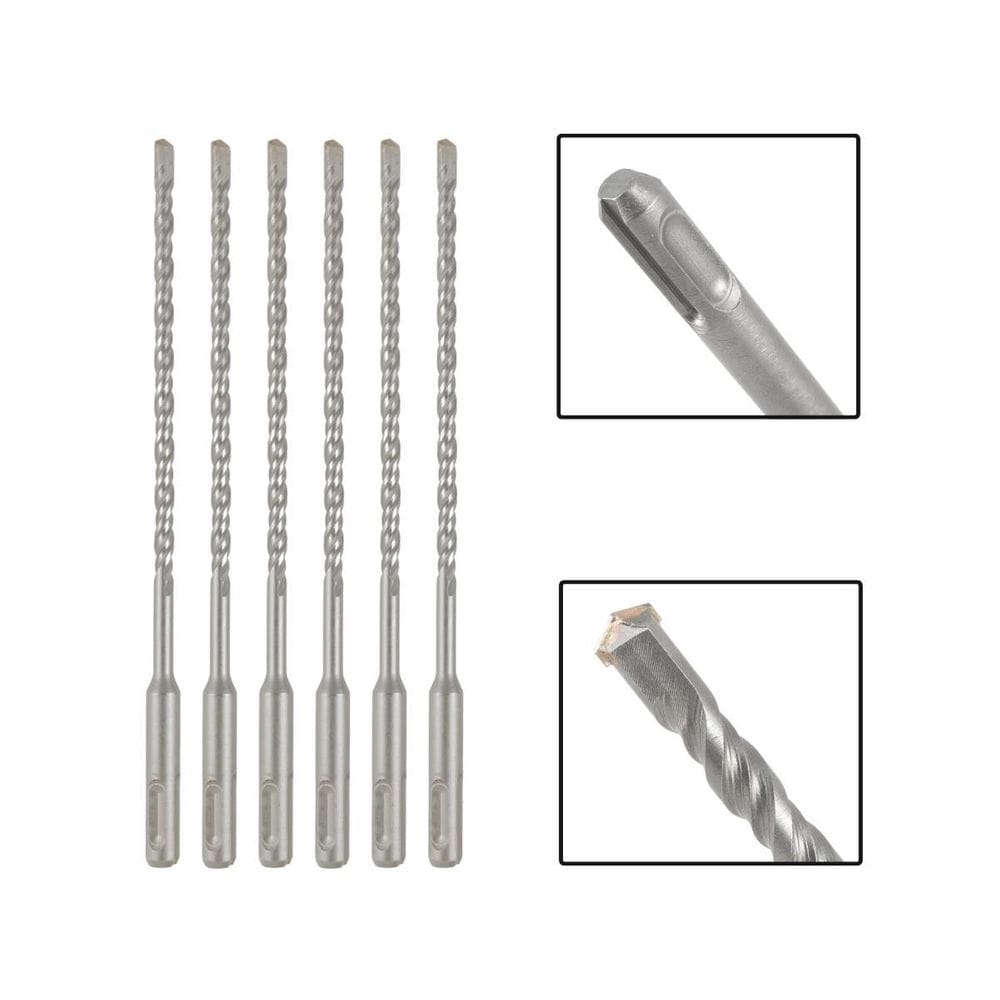 Jogo 6 Brocas Sds Plus 6X110 Mm Aço Carbono Tungstênio