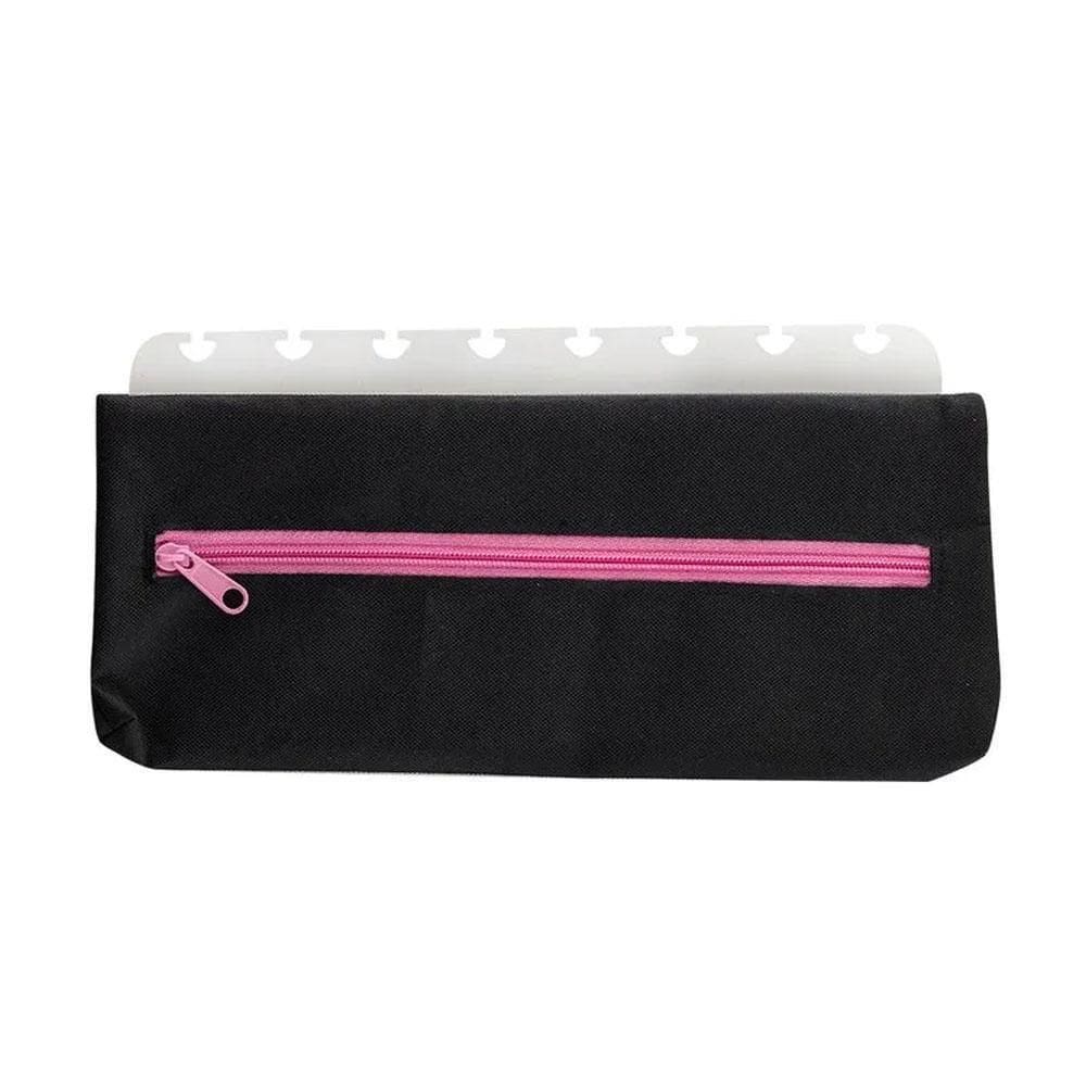 Estojo 1 Divisória Com Furos Caderno Disco Preto Brw