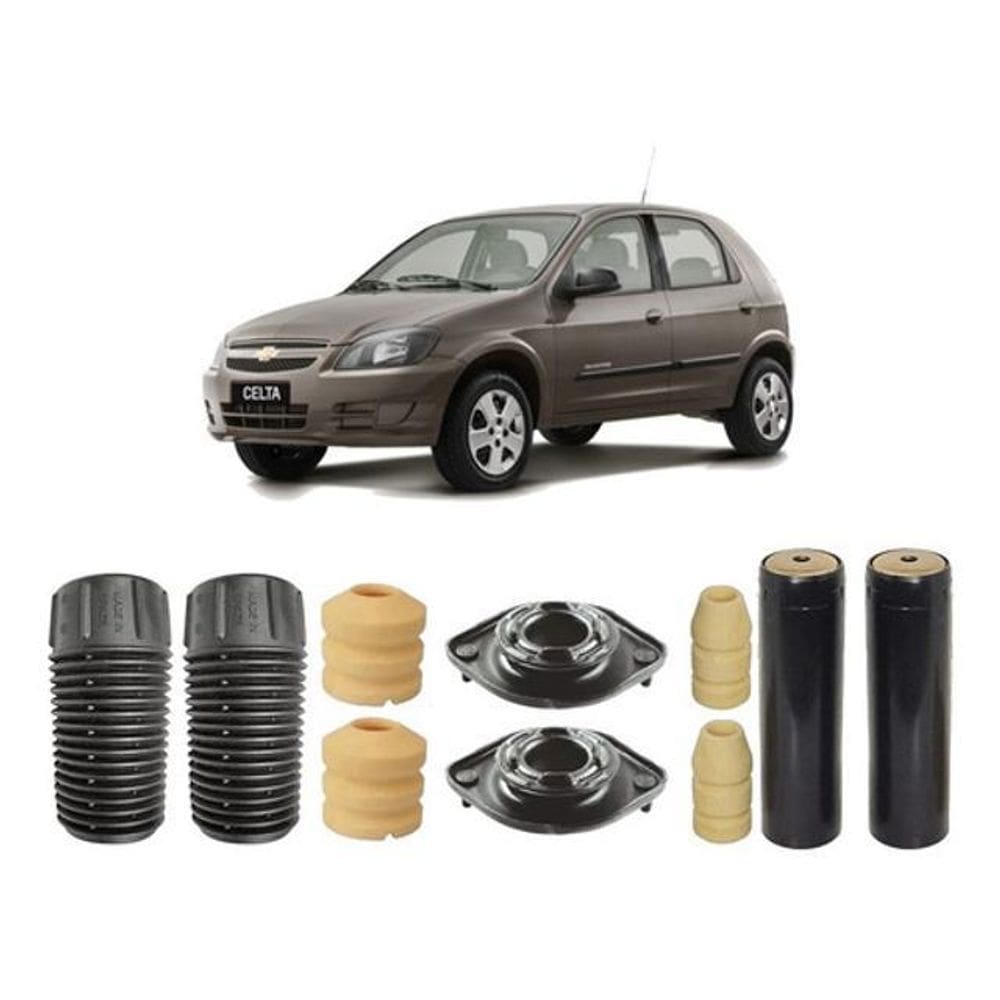 Kit Batente Suspensão Dianteira Traseira Celta 2010 2011 12