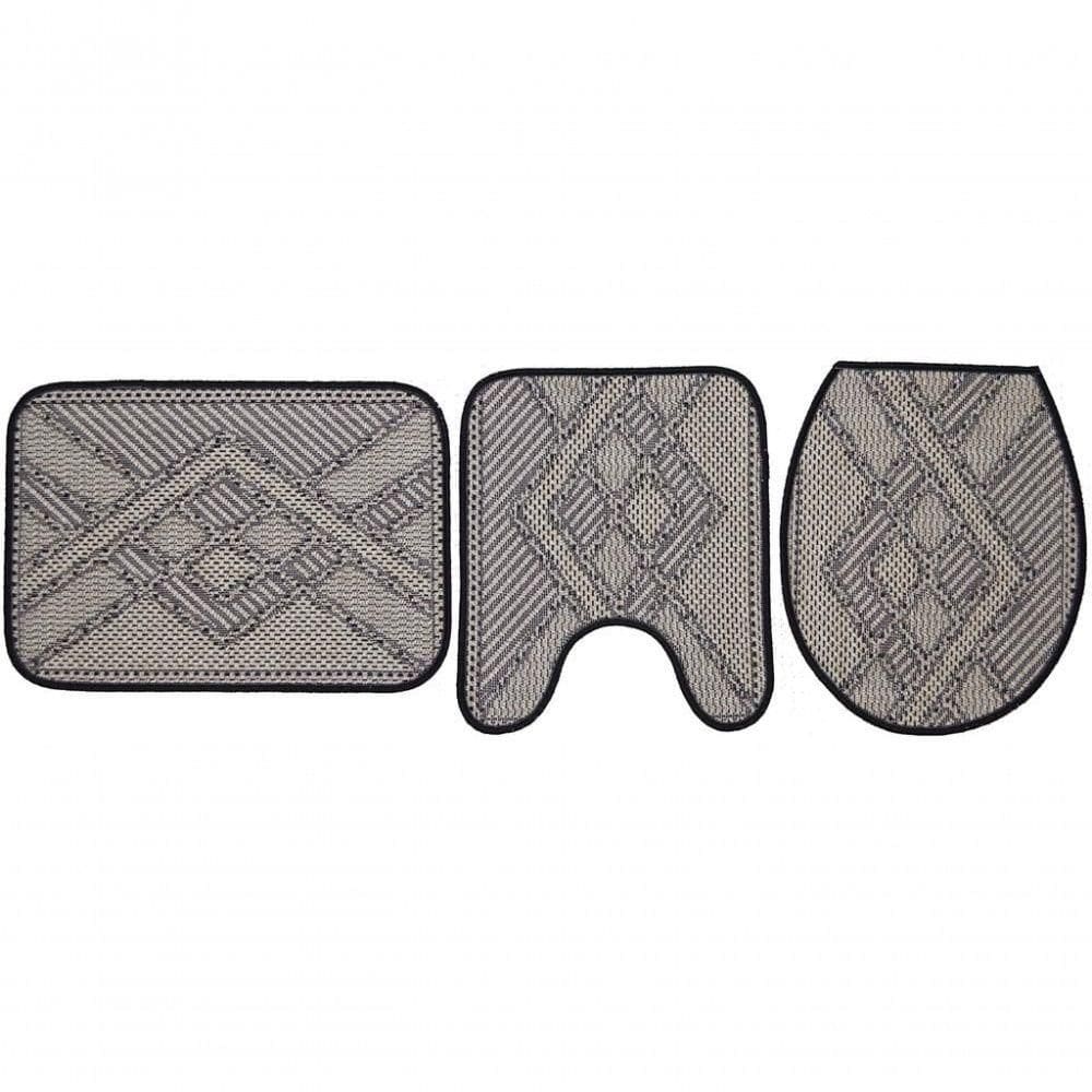 Jogo De Banheiro Natural Look 1212-b Com 3 Pecas