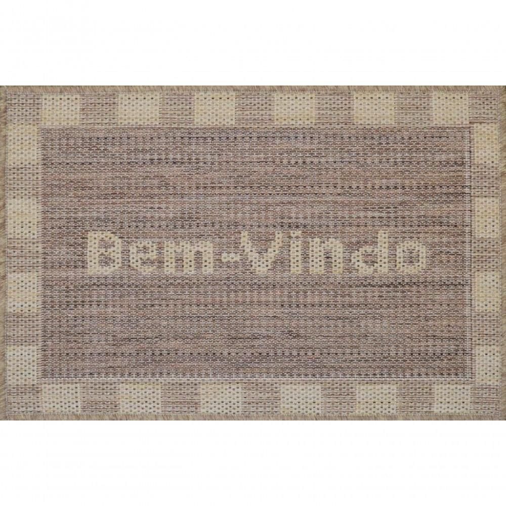 Capacho Sisal Look Bem Vindo Grande 001 Castor 050x090 Cm