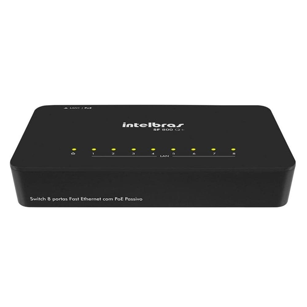 Switch Intelbras 8 Portas 10/100Mbps SF 800Q+ 4760005