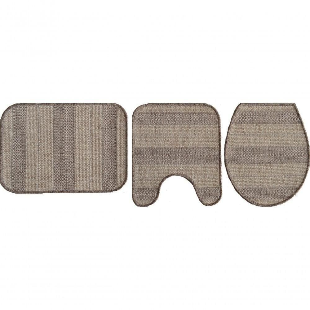 Jogo De Banheiro Natural Look 1211-a Com 3 Pecas