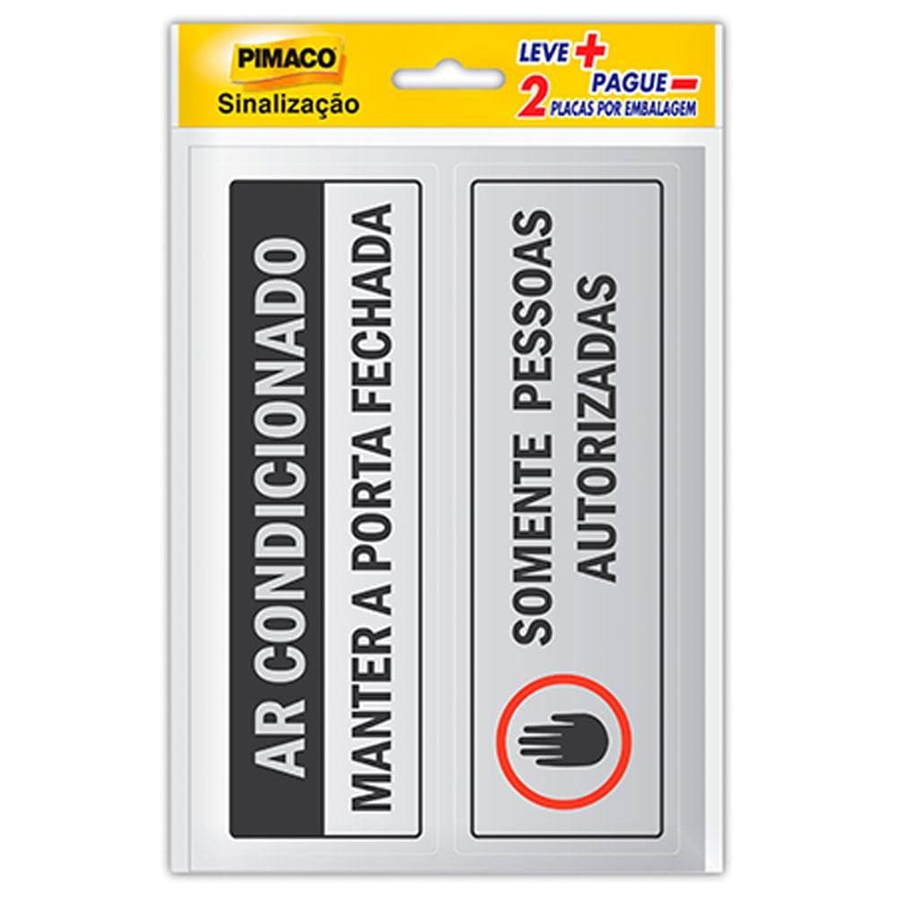 Etiqueta Ar Condicionado/Somente Pessoas Autorizadas Pimaco
