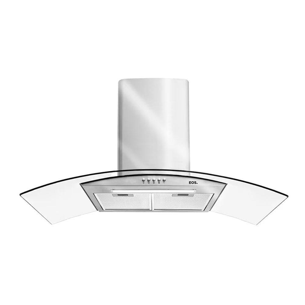 Coifa E Depurador De Parede Inox Com Vidro Curvo 90cm Eco90pv 220v - Eos B163422 220v