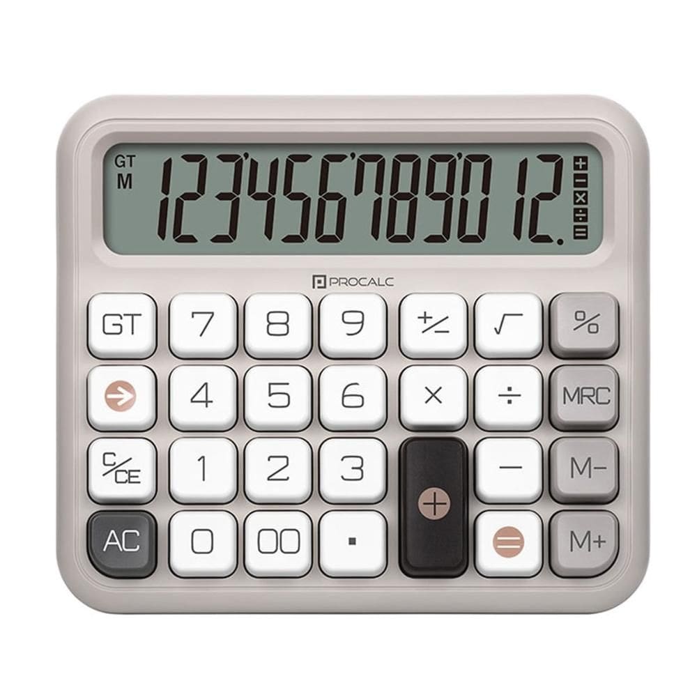 Calculadora de mesa 12 dígitos PC315-GY Cinza - Procalc