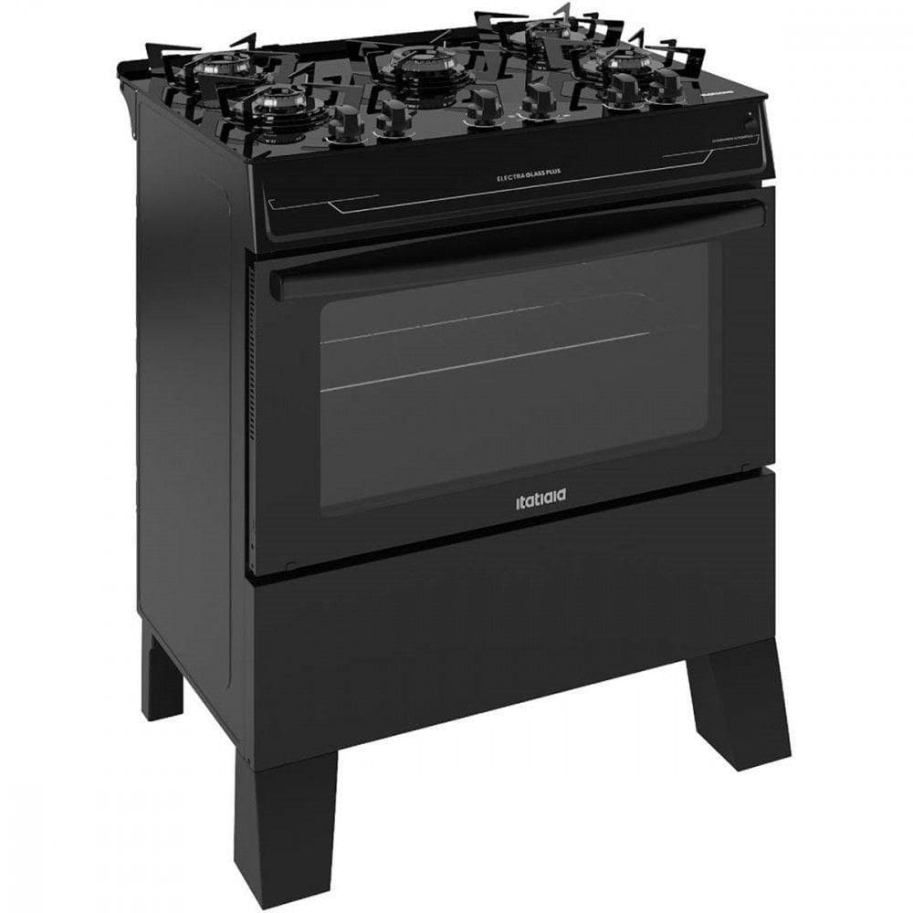 Fogão Itatiaia Electra Plus 5 Bocas Acendimento Automático Preto Fosco Bivolt