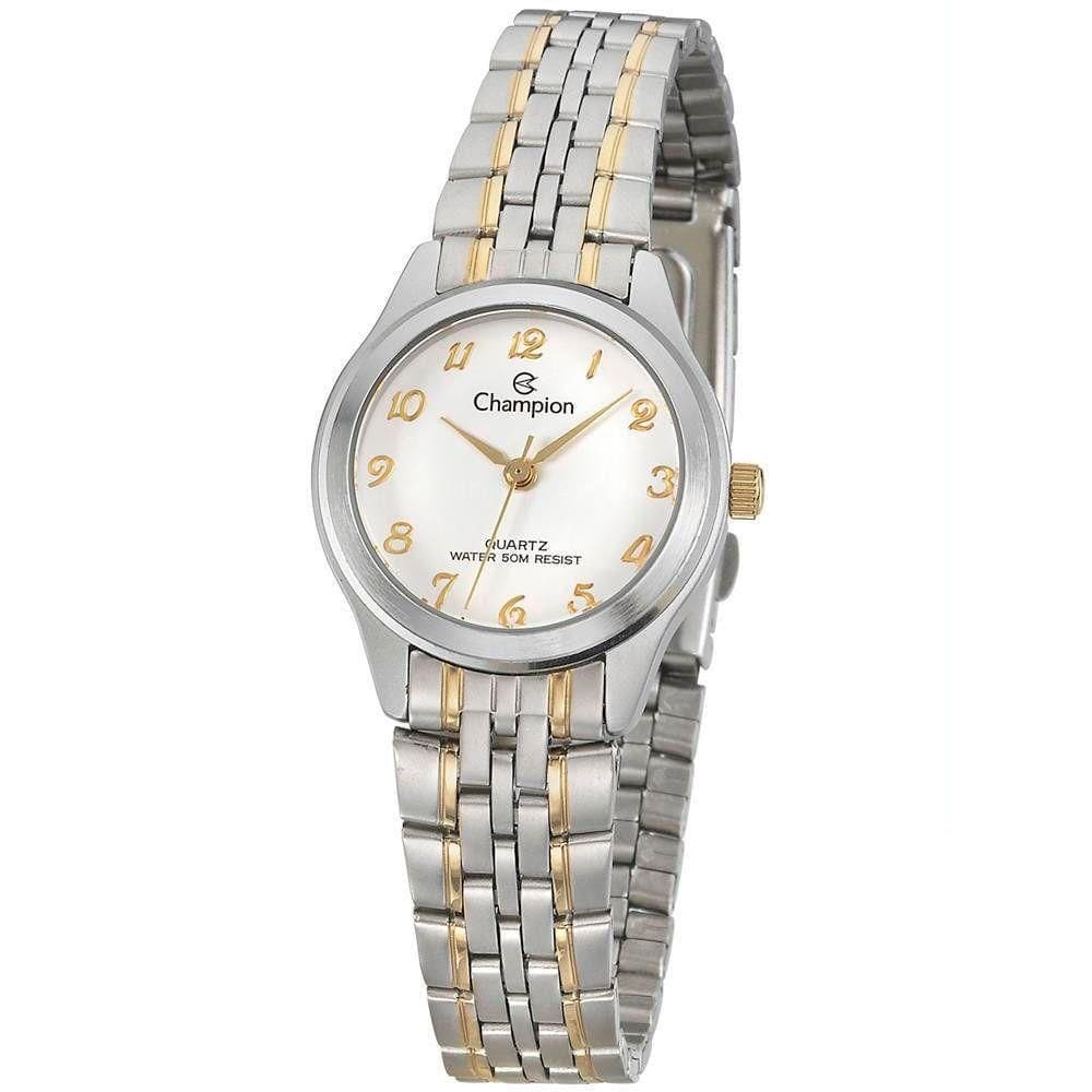 Relógio Champion Feminino Analógico Prata Dourado Ch25276b
