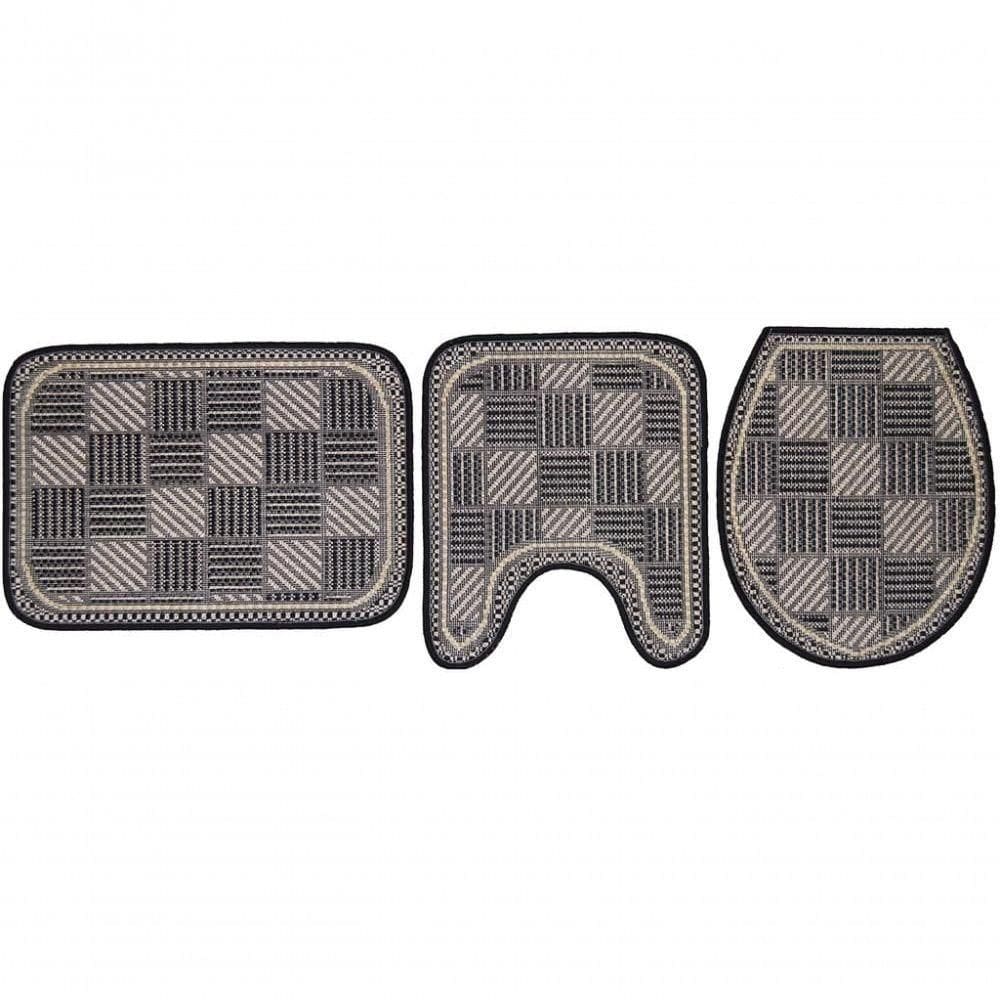 Jogo De Banheiro Natural Look 1214-b Com 3 Pecas