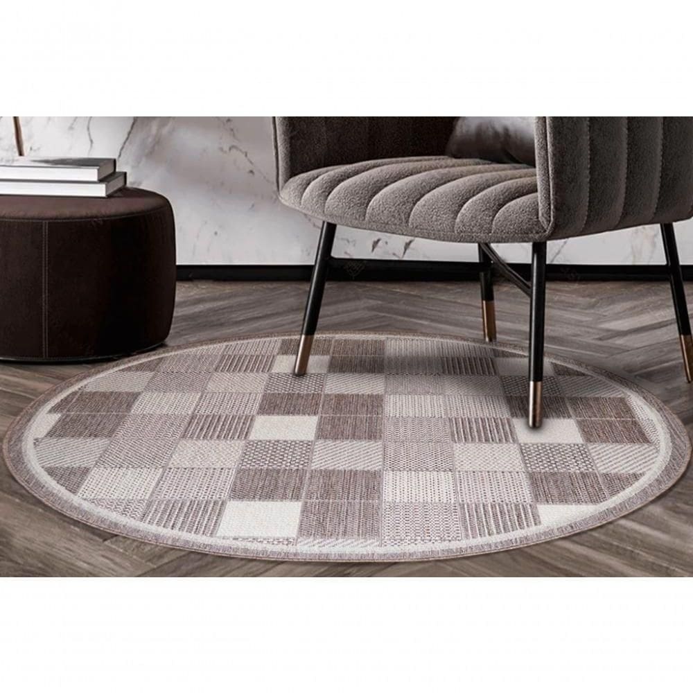 Tapete Redondo Natural Look Tabuleiro-a 150 Cm