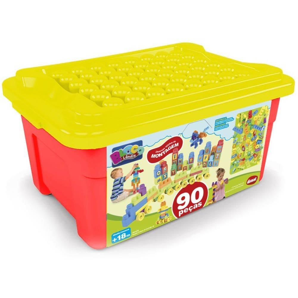 Brinquedo Para Montar Super Caixa Divertida 90pçs - Dismat