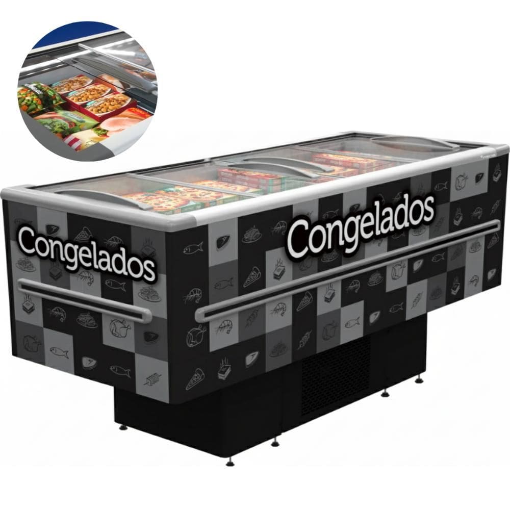Ilha de Congelados 568 Litros Com LED Dupla Ação ICED 568 V Fricon