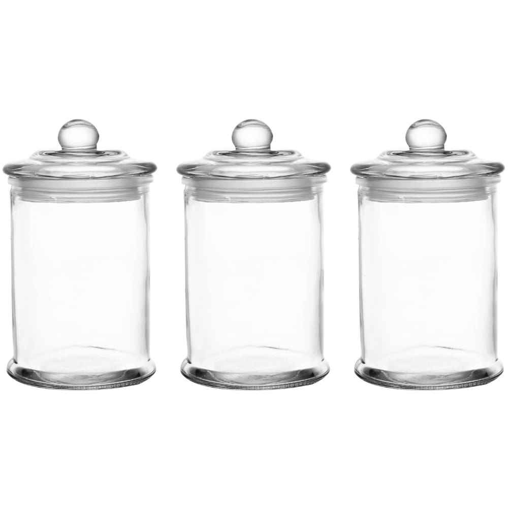 Jogo 3 Potes 300ml De Vidro Herméticos Redondo Arena Lyor