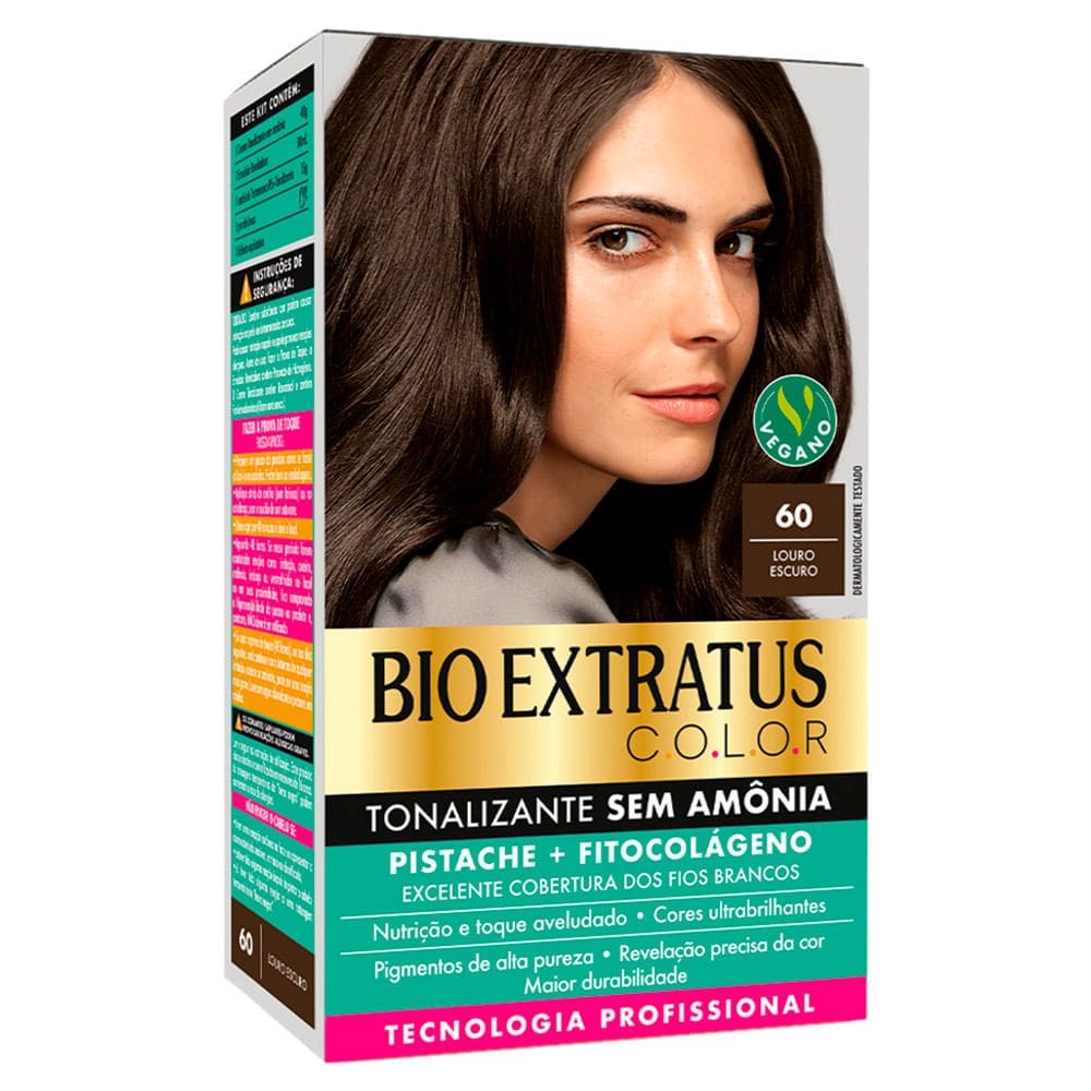 Tonalizante Bio Extratus Color Sem Amônia Cor 60 Louro Escuro