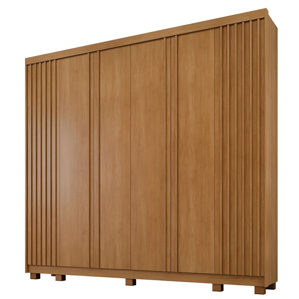 Guarda-Roupa Benetil Arezzo 6 Portas Cinamomo Ripado