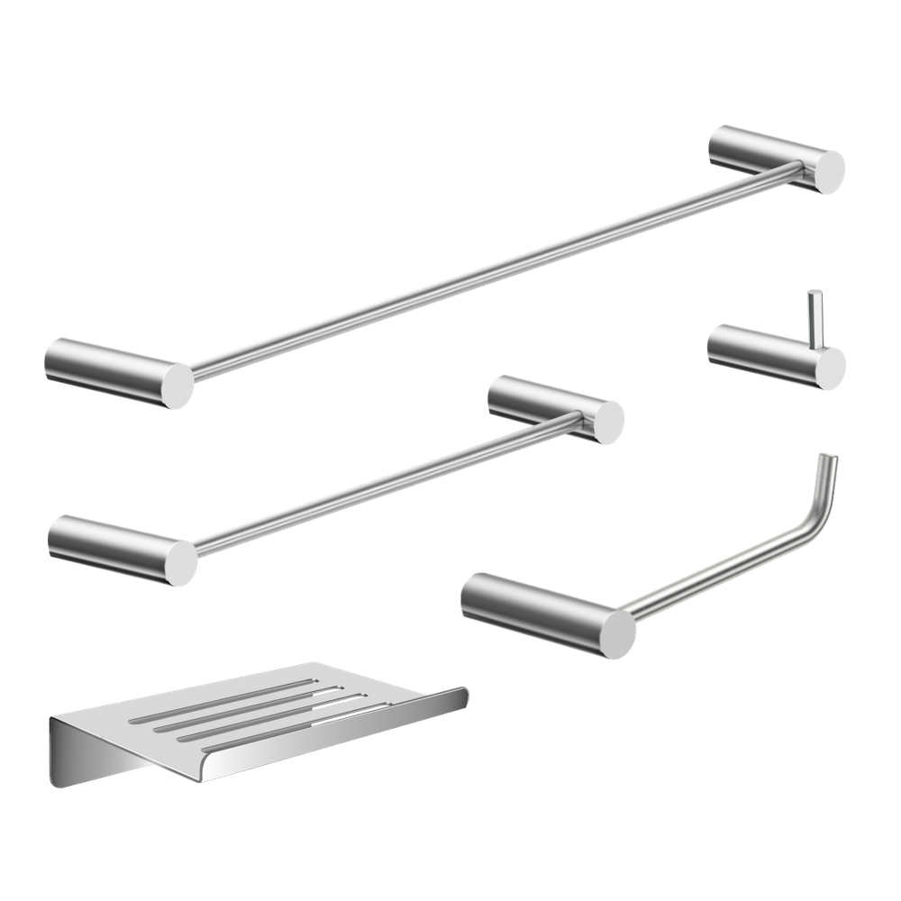 Kit Acessórios Para Banheiro Escovado 5 Peças Grego Metal 2180or