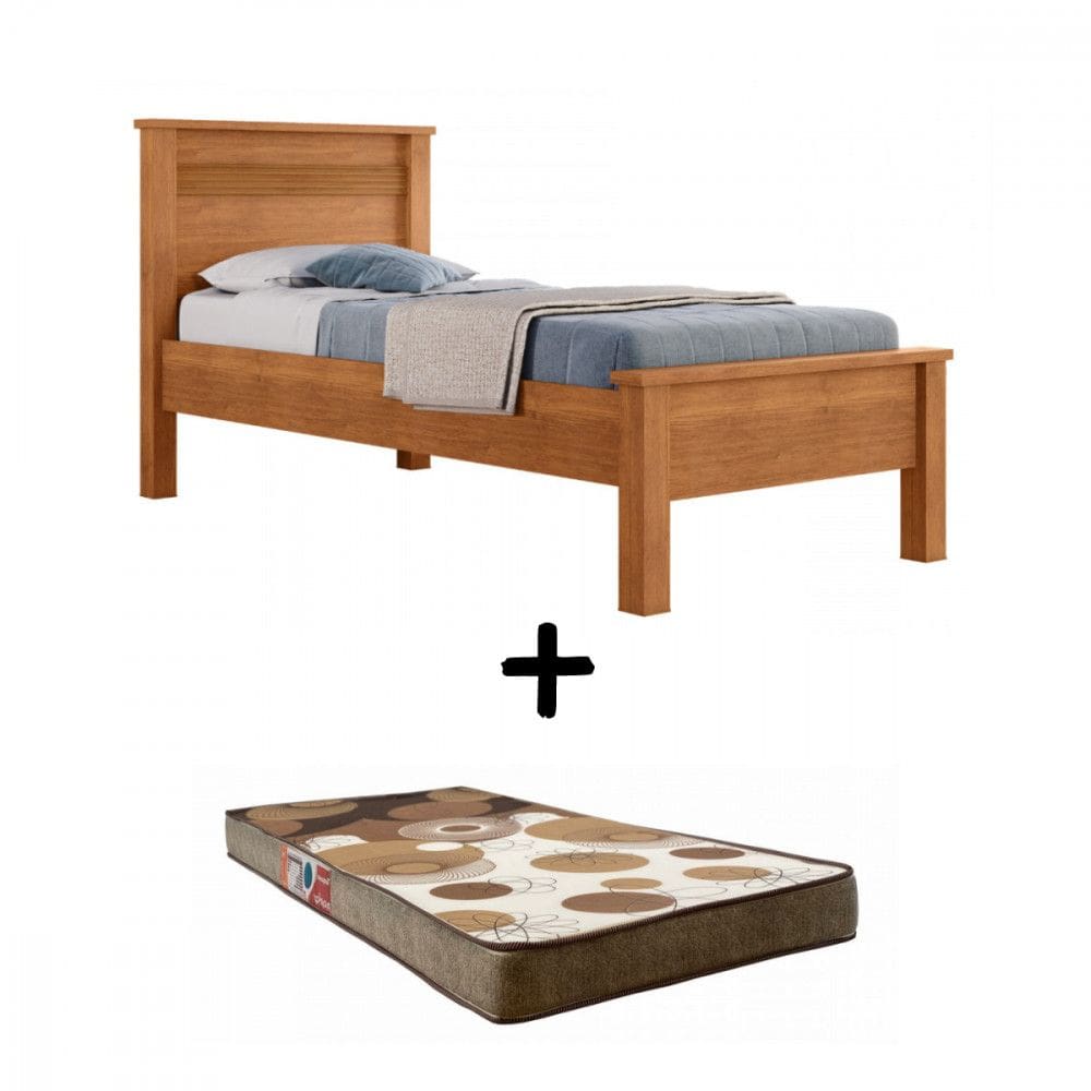 Cama de Solteiro com Colch?o 88 Barcelona Cinamomo Conquista