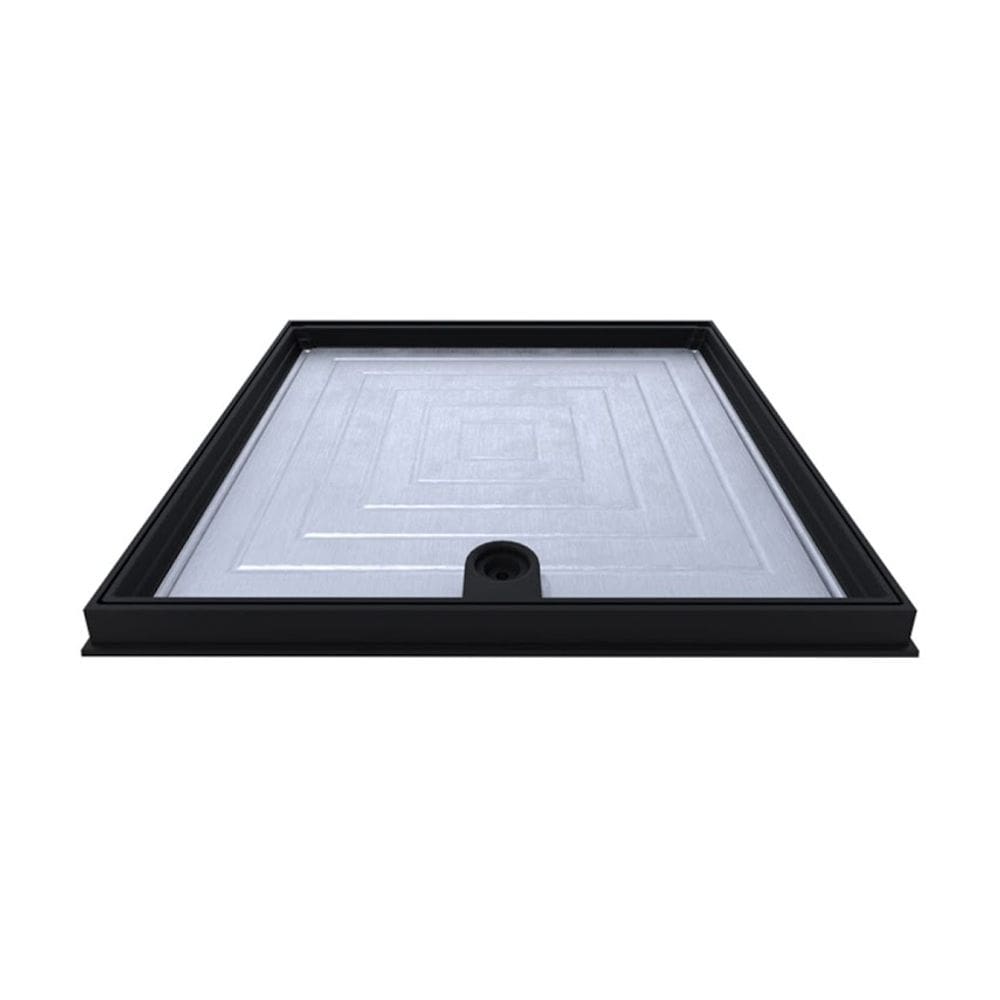 Tampão Articulado C Rebaixo Passagem Inspeção Preto 60x60cm
