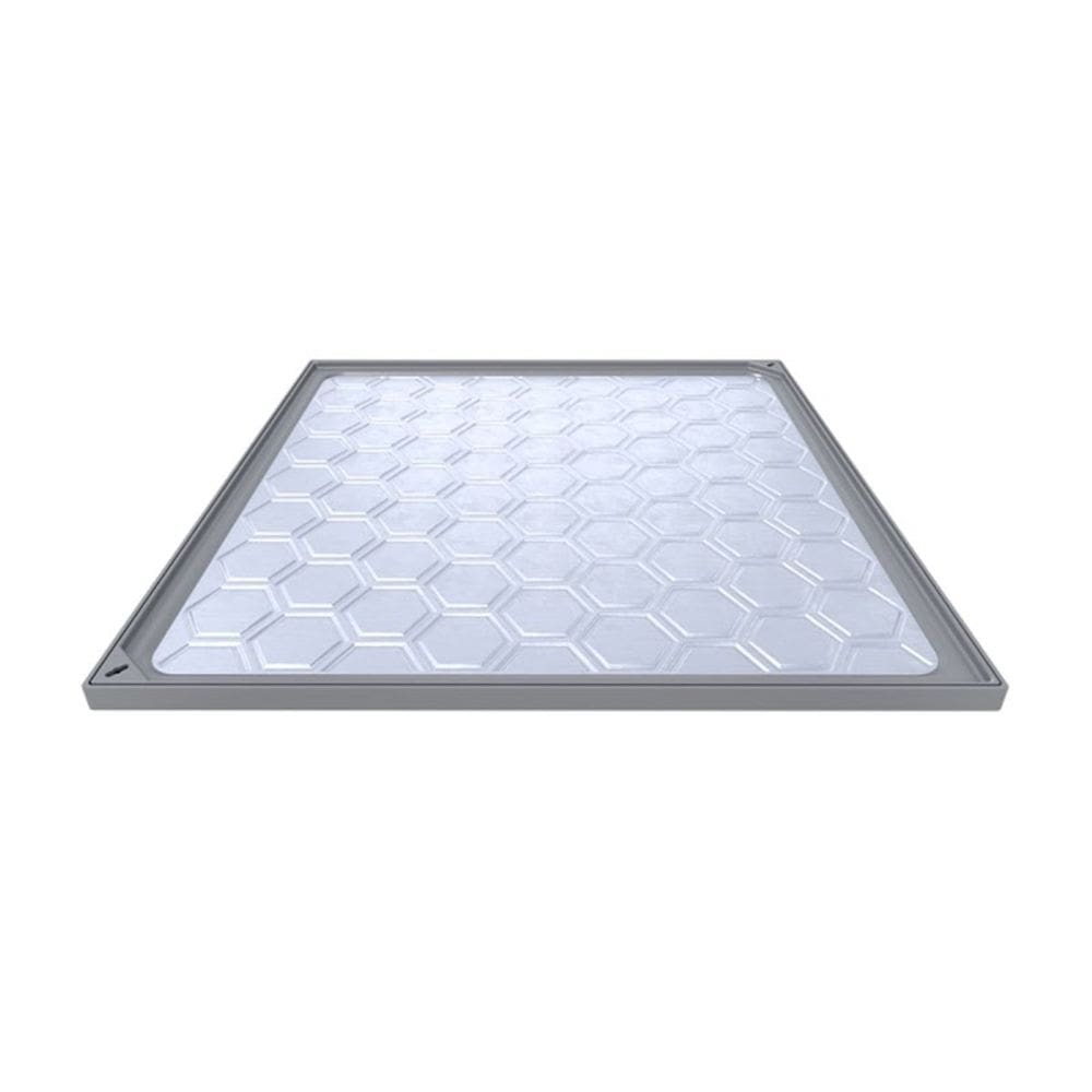 Tampão Simples Com Rebaixo Passagem Inspeção Cinza 80x80cm