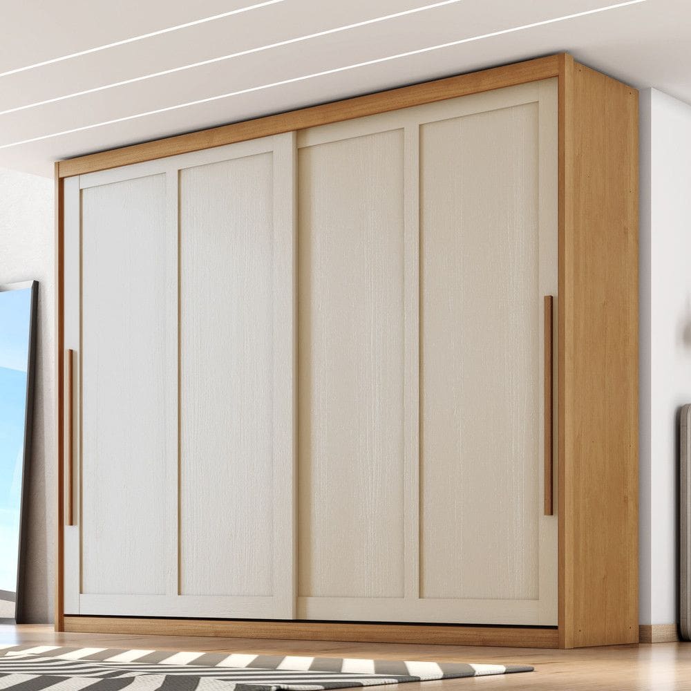 Guarda Roupa Casal 2 Portas de Correr Atraente Zanzini