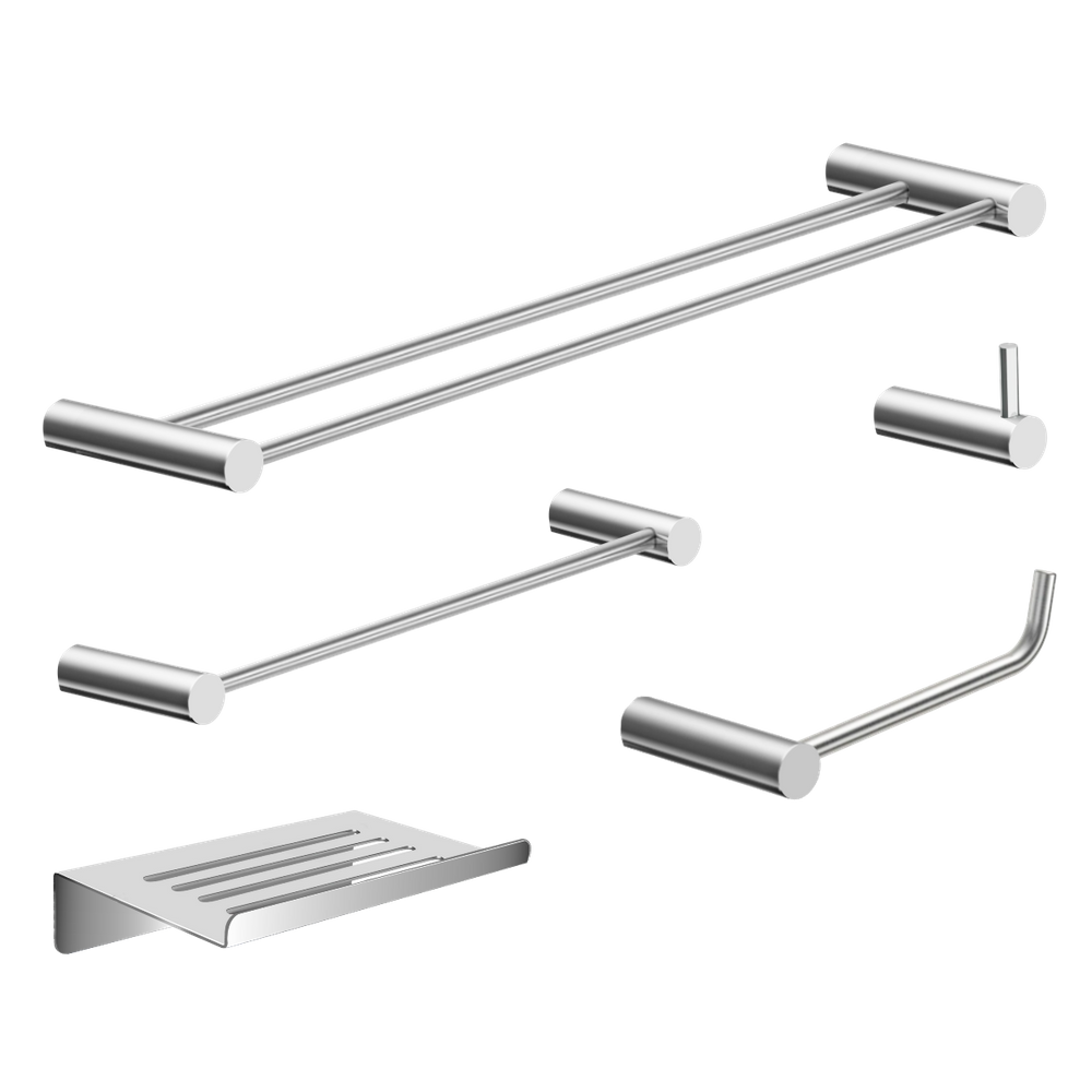 Kit Acessórios Para Banheiro Escovado 5 Peças Grego Metal 2190or