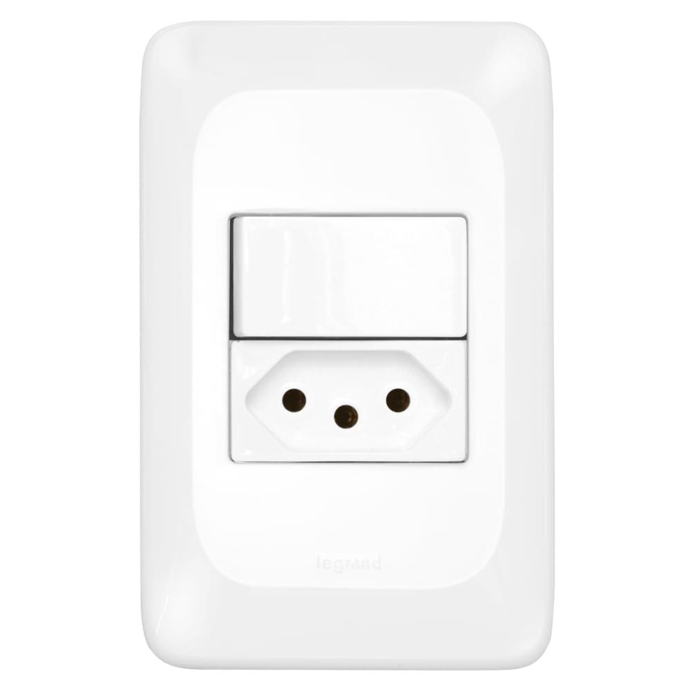 Interruptor Simples + Tomada 2P+T 20 Ampères 4x2 - LGX10320 - PIAL