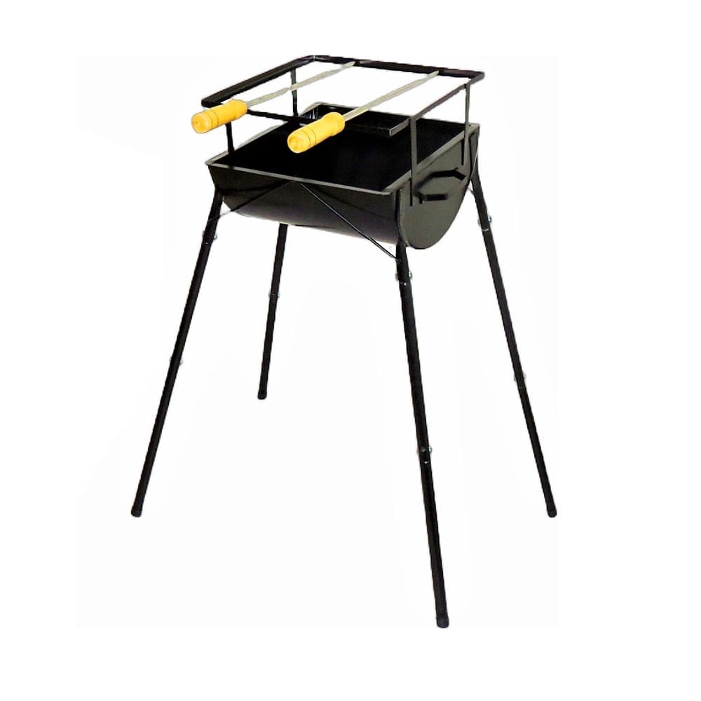 Churrasqueira Praia Campo Com Pé Aço 2 Espeto AB 75x30x28cm