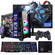 Computador Gamer Intel Core I7 8Gb De Memória Ssd 240Gb Placa De Video 4Gb Teclado Mouse Mouse Pad E Headset Gamer Gabinete Gamer Rgb