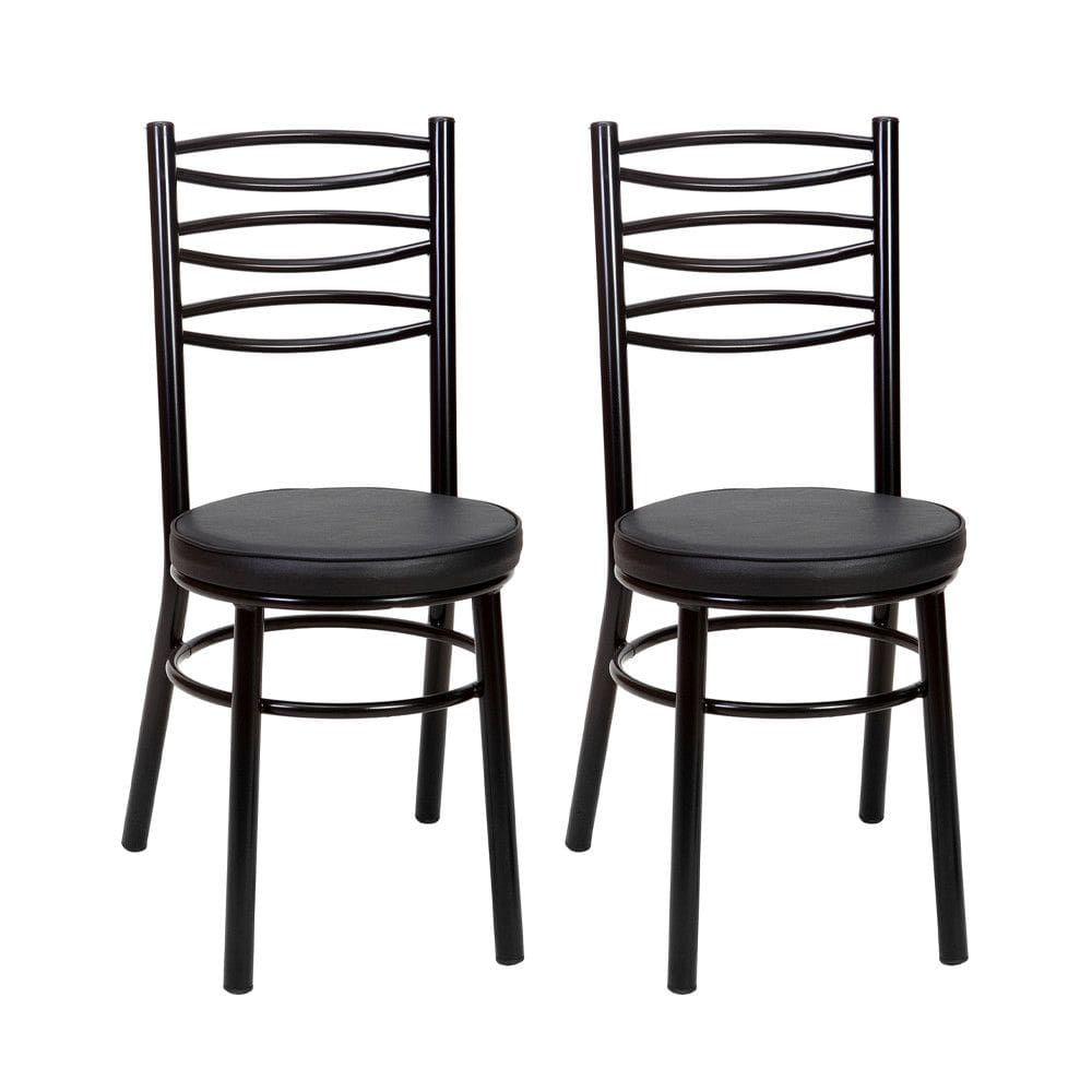 Kit 2 Cadeiras CP34 Pintadas Pretas Debrum Treparoni