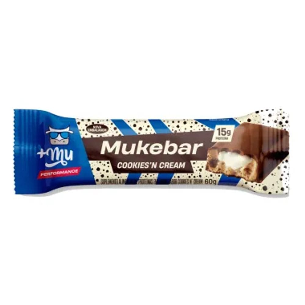 Barrinha de Proteína Muke Mukebar Sabor Cookies`n Cream 60g