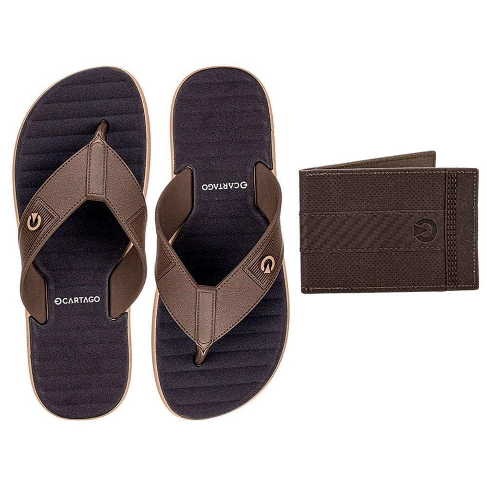 Kit Chinelo Masculino Medelin E Carteira Cartago 12534