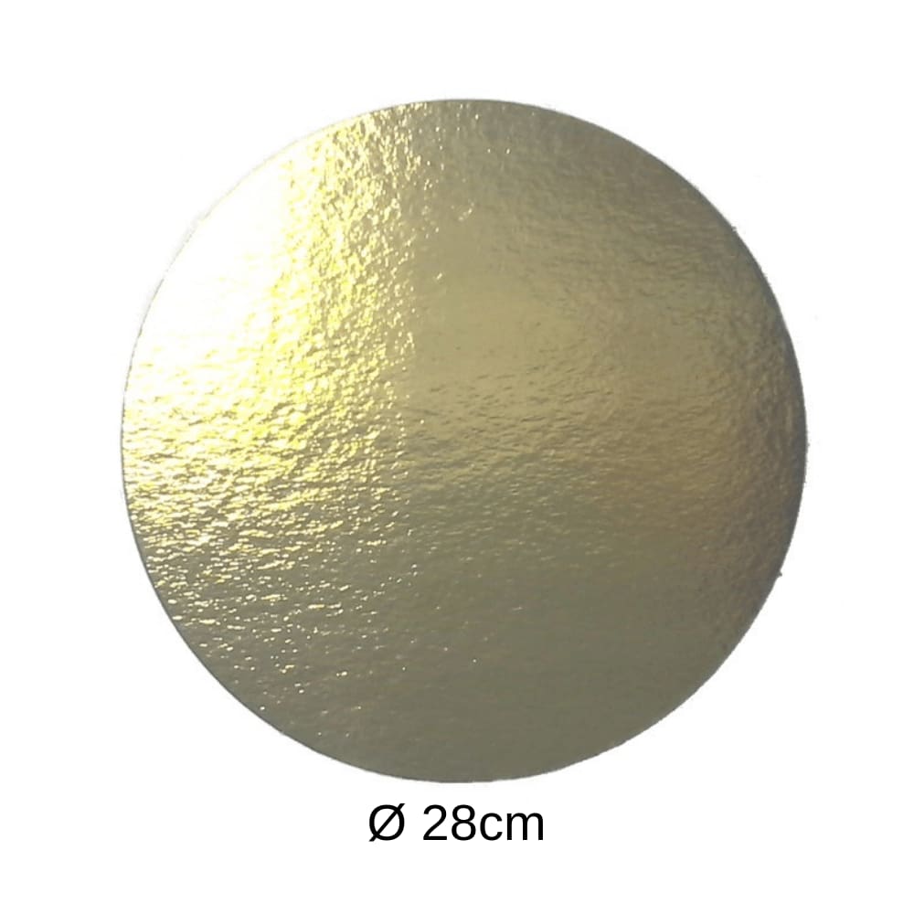 Disco de Papelão para Decoração Dourado 28cm c/20un