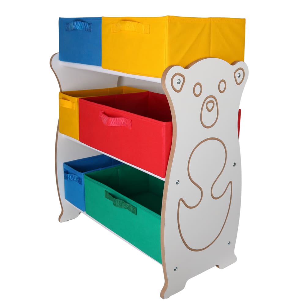 Organizador Médio Caixas Coloridas Tematizado Ursinho